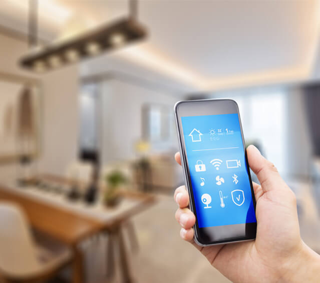Smart Home Menü auf dem Smartphone Smart Home Menü auf dem Smartphone