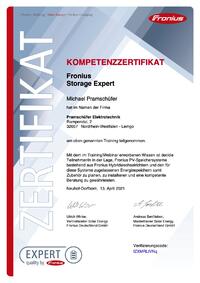 Kompetenzzertifikat für Batteriesysteme